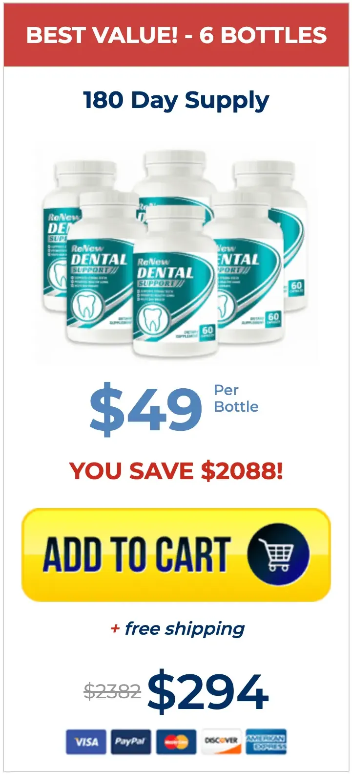 Renew Dental Buy 6 Bottles